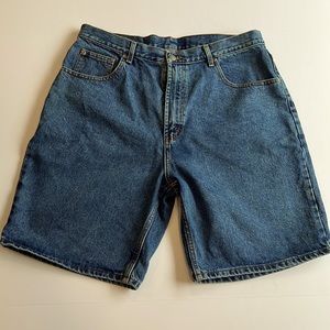 Mens Blue Jeans Shorts, Size 36